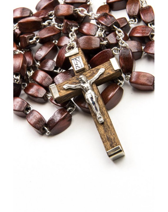 Dark wood faceted Rosary