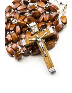 Wood faceted Rosary Wood faceted Rosary