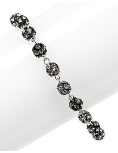 Black Beads Strass Sterling Silver Rosary Set | Vatican Gift