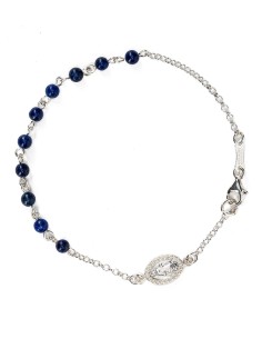 Lapis Lazuli Sterling Silver Necklace and Bracelet Set | Vatican Gift 2