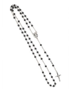 Matt and Shiny Grey Beads Sterling Silver Rosary | Vatican Gift 2