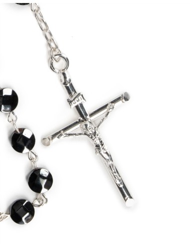 Flat Ematite Beads Sterling Silver Rosary | Vatican Gift