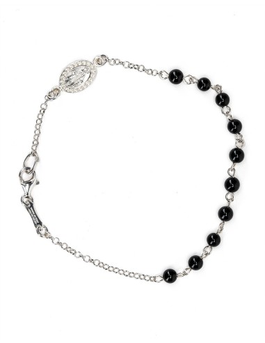 Black Onyx Sterling Silver Necklace Bracelet Set | Vatican Gift