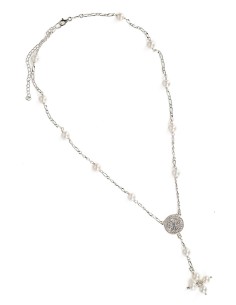 Pearls Sterling Silver Rosary Necklace | Vatican Gift