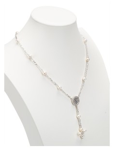 Pearls Sterling Silver Rosary Necklace | Vatican Gift 2