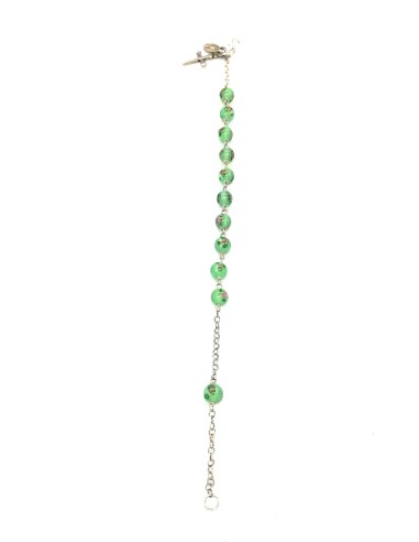 Green Murano glass Beads Rosary bracelet  | Vatican Gift