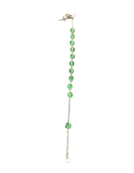 Green Murano glass Beads Rosary bracelet  | Vatican Gift