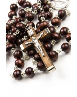 Dark wood beads Rosary