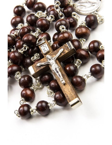 Dark wood beads Rosary