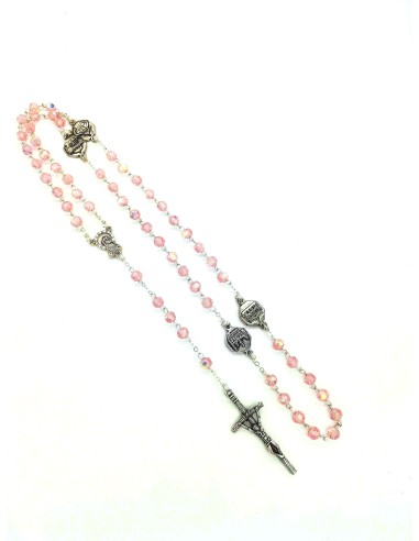Four Basilicas Pink Rosary Small | Vatican Gift