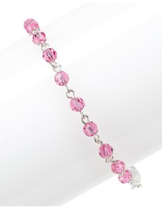 Pink Crystal Sterling Silver Bracelet | Vatican Gift 2