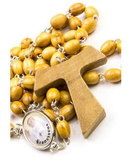 Tau Crucifix Rosary with Pope Francis