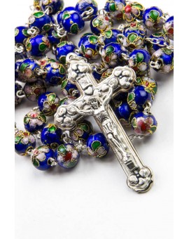 Deep Blue Cloisonne Rosary