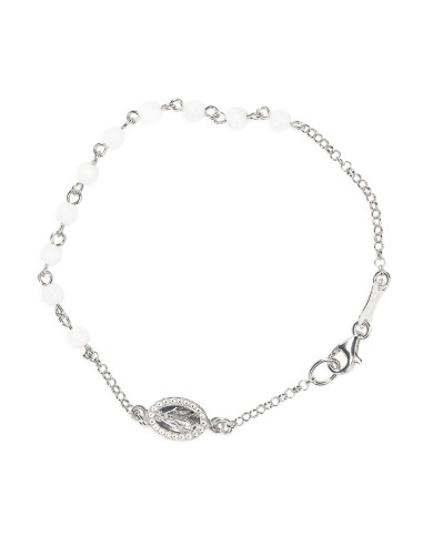 White Jade Sterling Silver Necklace Bracelet Set | Vatican Gift