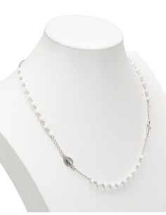 White Jade Sterling Silver Necklace Bracelet Set | Vatican Gift 2