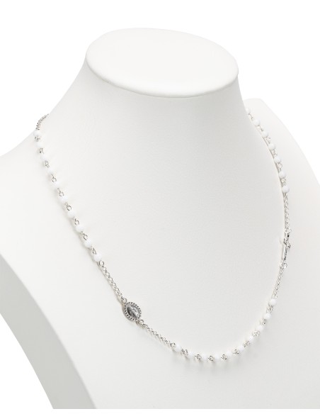 White Jade Sterling Silver Necklace Bracelet Set | Vatican Gift White Jade Sterling Silver Necklace Bracelet Set | Vatican Gift