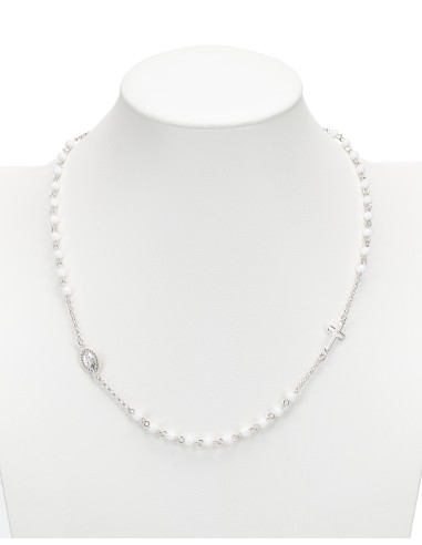 White Jade Sterling Silver Necklace Bracelet Set | Vatican Gift