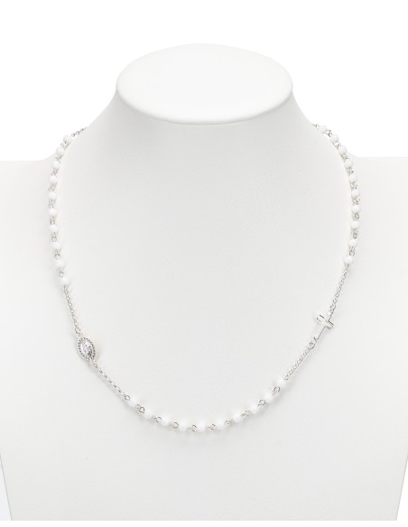 White Jade Sterling Silver Necklace Bracelet Set | Vatican Gift White Jade Sterling Silver Necklace Bracelet Set | Vatican Gift
