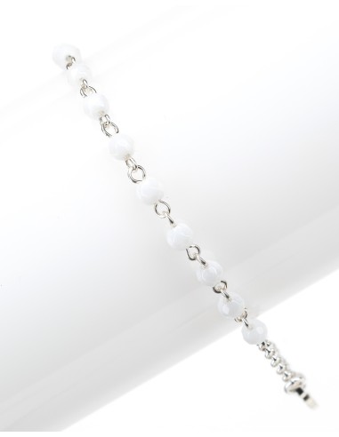 White Jade Sterling Silver Necklace Bracelet Set | Vatican Gift