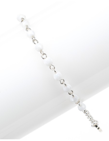 White Jade Sterling Silver Necklace Bracelet Set | Vatican Gift White Jade Sterling Silver Necklace Bracelet Set | Vatican Gift