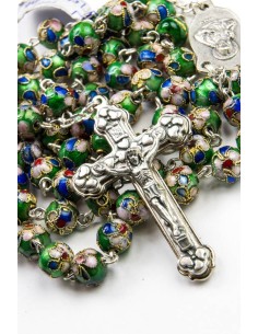 Green Cloisonne Rosary