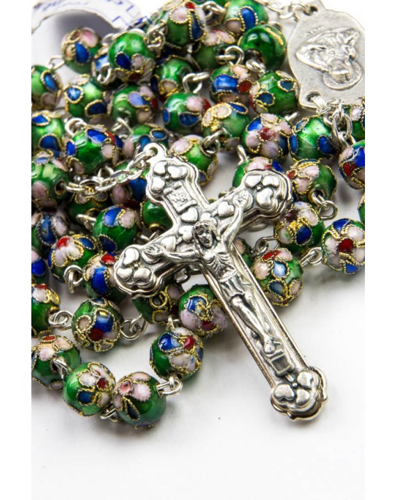 Green Cloisonne Rosary