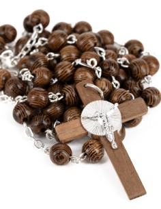 Sterling Silver Wooden Rosary | Vatican Gift
