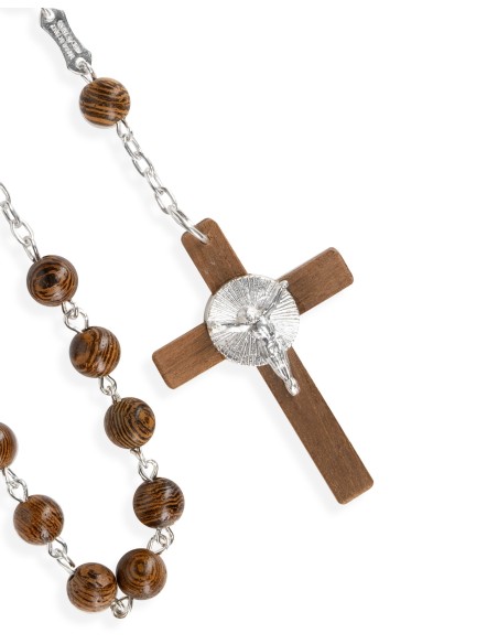 Sterling Silver Wooden Rosary | Vatican Gift