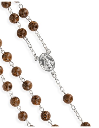 Sterling Silver Wooden Rosary | Vatican Gift