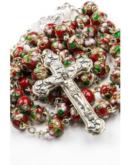 Red Cloisonne Rosary