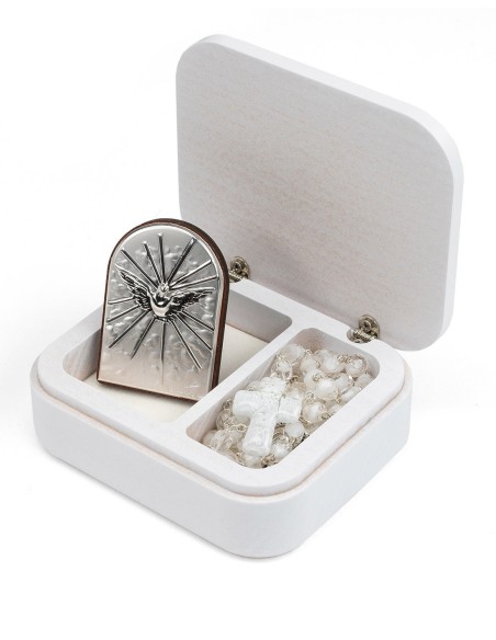 Confirmation Gift - Wooden White  Box  | Vatican Gift