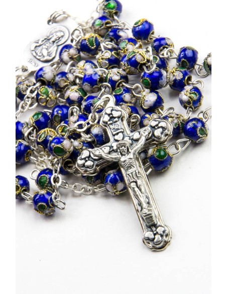Deep Blue Cloisonne small Rosary Deep Blue Cloisonne small Rosary