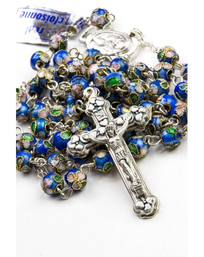 Blue Cloisonne small Rosary