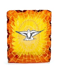 Dove Holy Spirit on Glass Size Medium | Vatican Gift