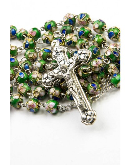 Green Cloisonne small Rosary