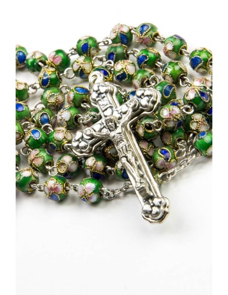 Green Cloisonne small Rosary