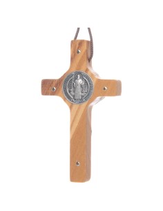 St. Benedict Crucifix dark wood and metal  | Vatican Gift 2