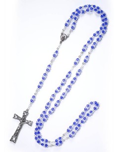 Blue and White Swarovski Crystal Rosary