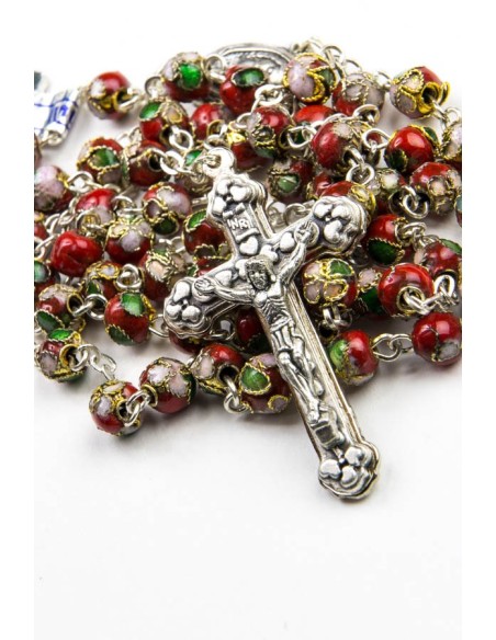 Red Cloisonne small Rosary Red Cloisonne small Rosary