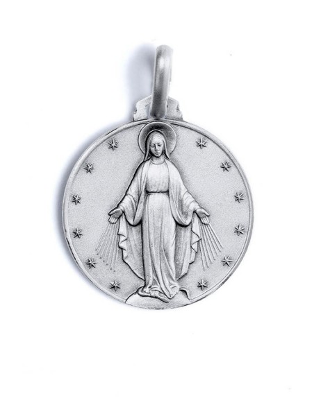 Sterling Silver Rounded Miraculous Medal Sterling Silver Rounded Miraculous Medal