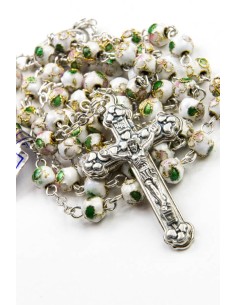 White Cloisonne small Rosary White Cloisonne small Rosary