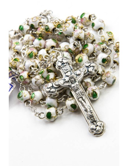 White Cloisonne small Rosary White Cloisonne small Rosary