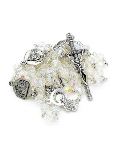 Four Basilicas Clear Rosary small  | Vatican Gift