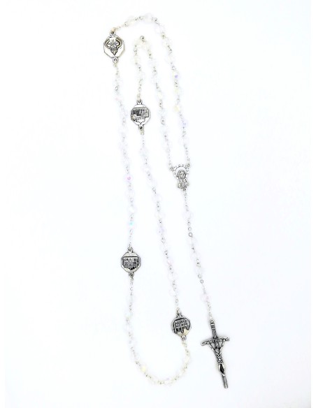 Four Basilicas Clear Rosary small  | Vatican Gift