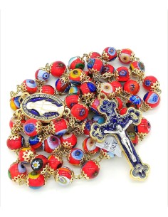 Red Murano Glass Rosary - Murrina | Vatican Gift