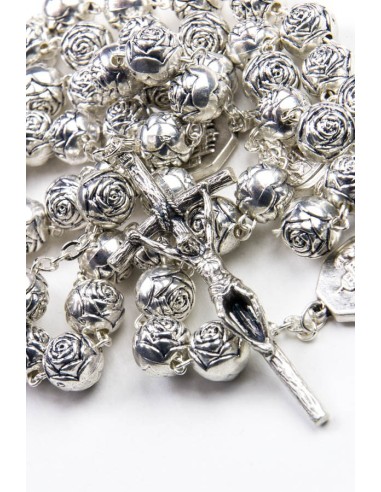 Metal Roses Rosary 4 Basilicas