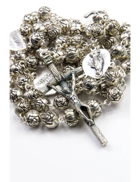 Metal Roses Four Basilicas small Rosary Metal Roses Four Basilicas small Rosary