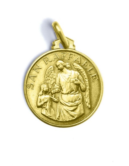 Gold Plated St. Raphael The Archangel Medal