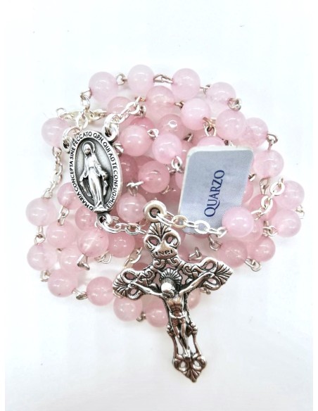 Pink Quartz Rosary  | Vatican Gift Pink Quartz Rosary  | Vatican Gift