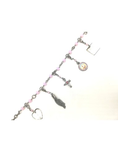 Charms Crystal Bracelet - White - Metal Silver  | Vatican Gift